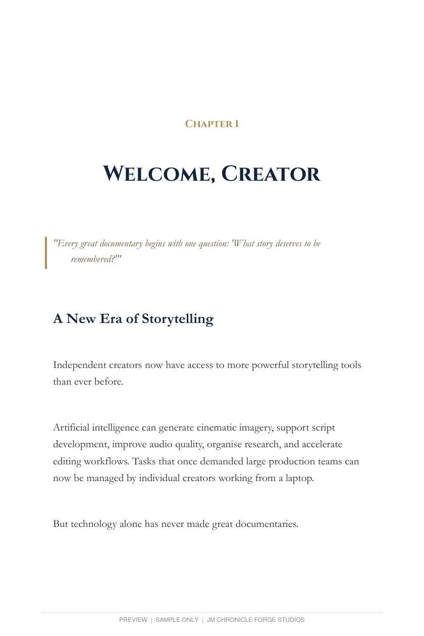 Welcome creator chapter preview
