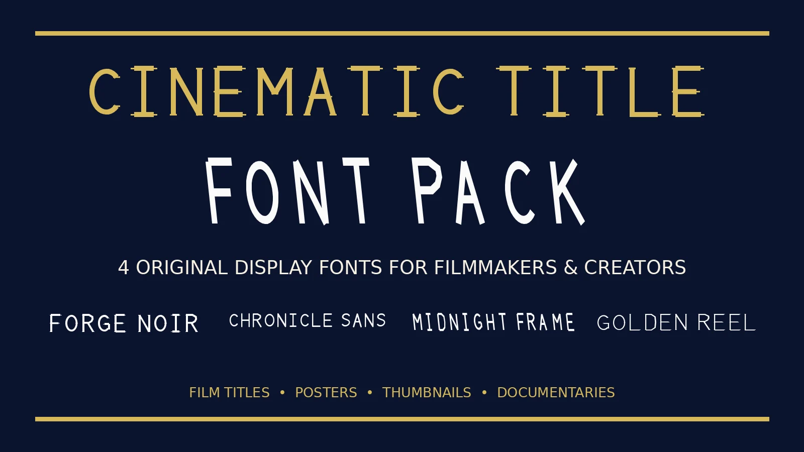 Cinematic Title Font Pack